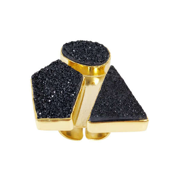 Chix Ring black (semi-precious)