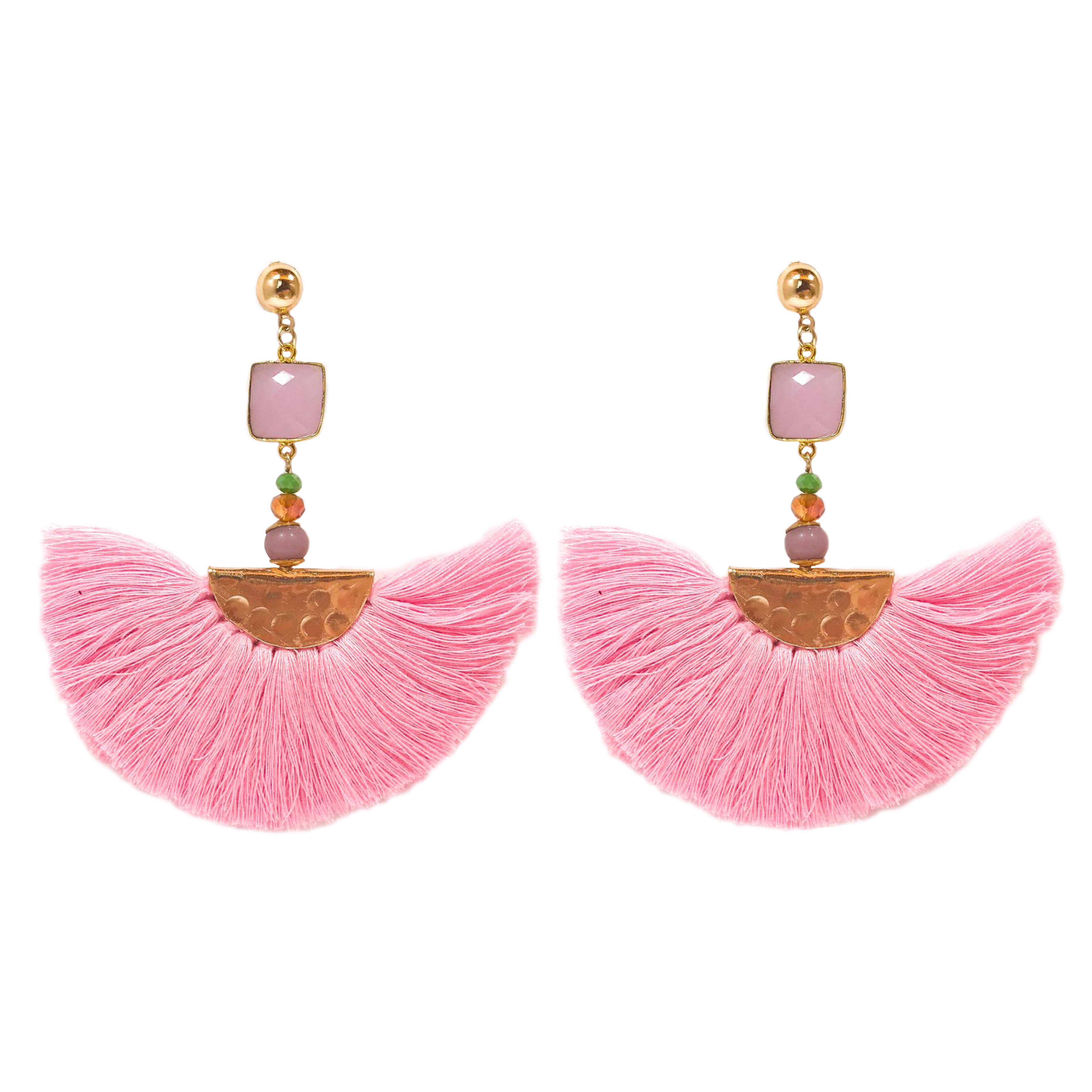 Elizabeth Earrings pink (semi-precious)