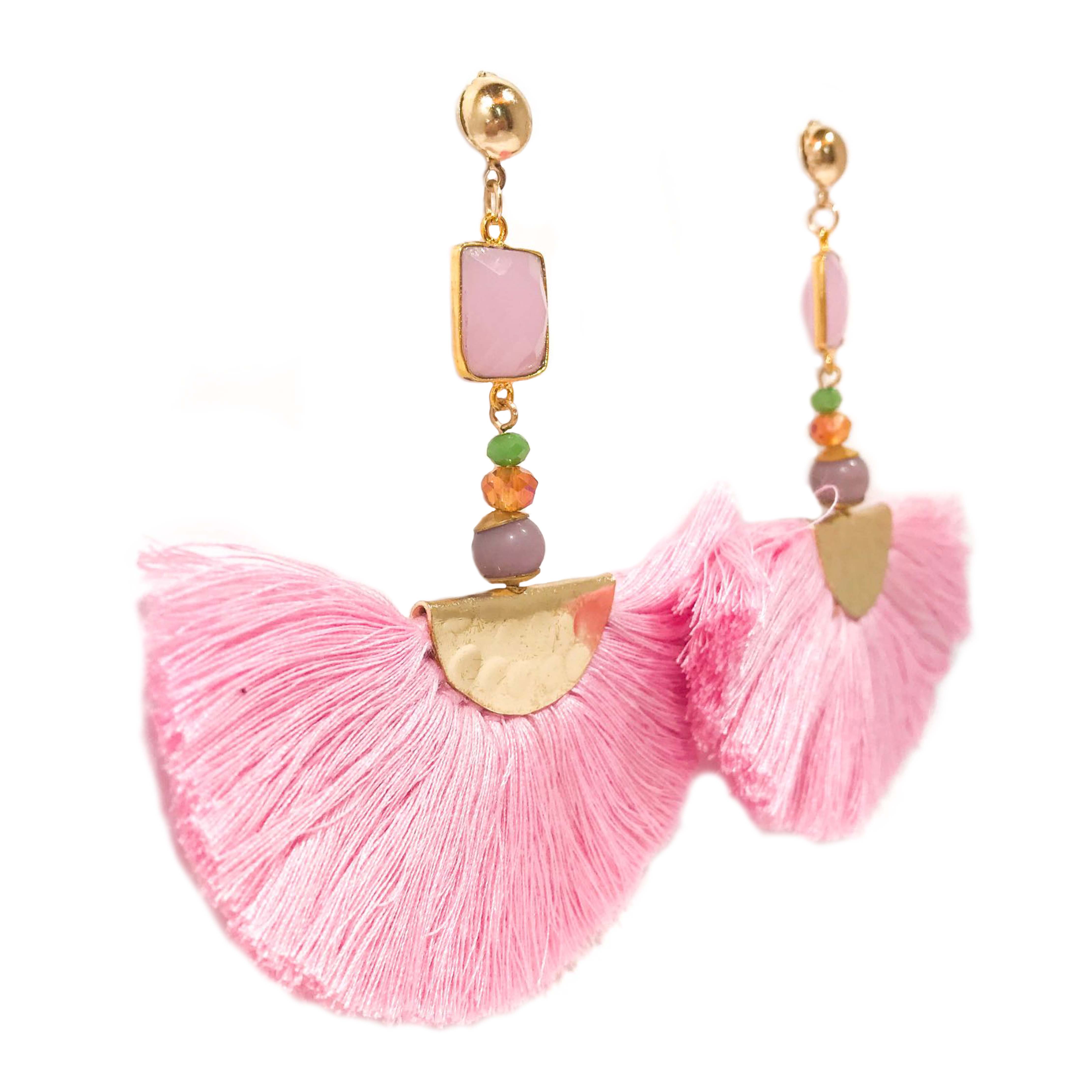 Elizabeth Earrings pink (semi-precious)