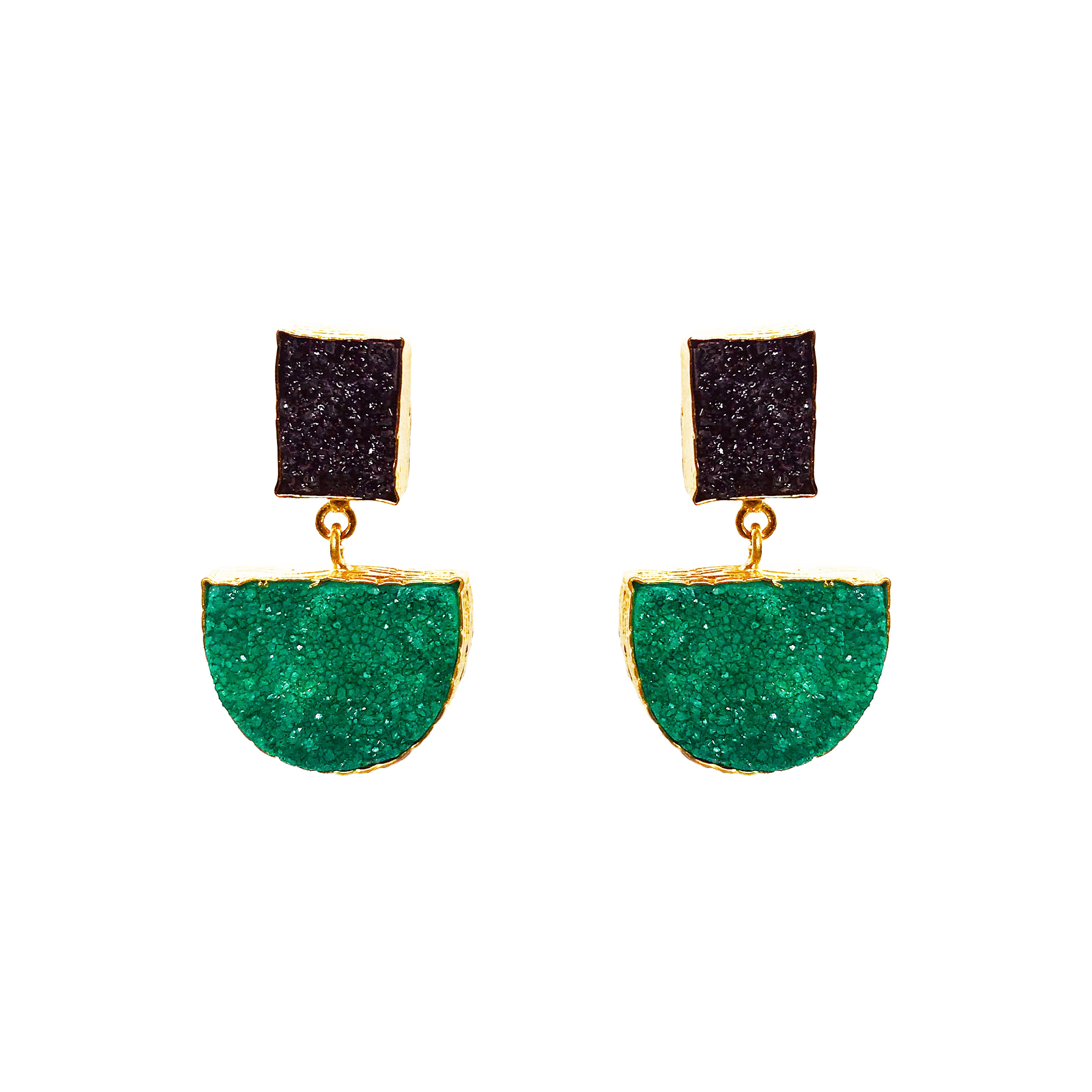 Suzanne Earrings Emerald (semi-precious)