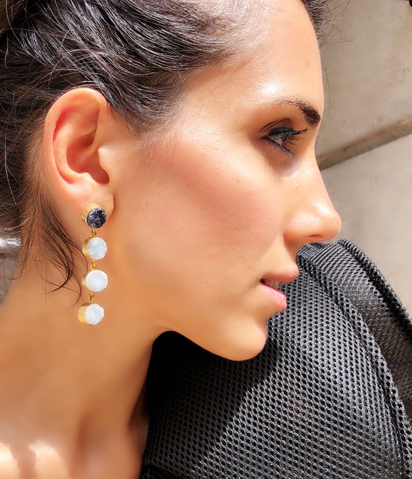 June Earrings (semi-precious)